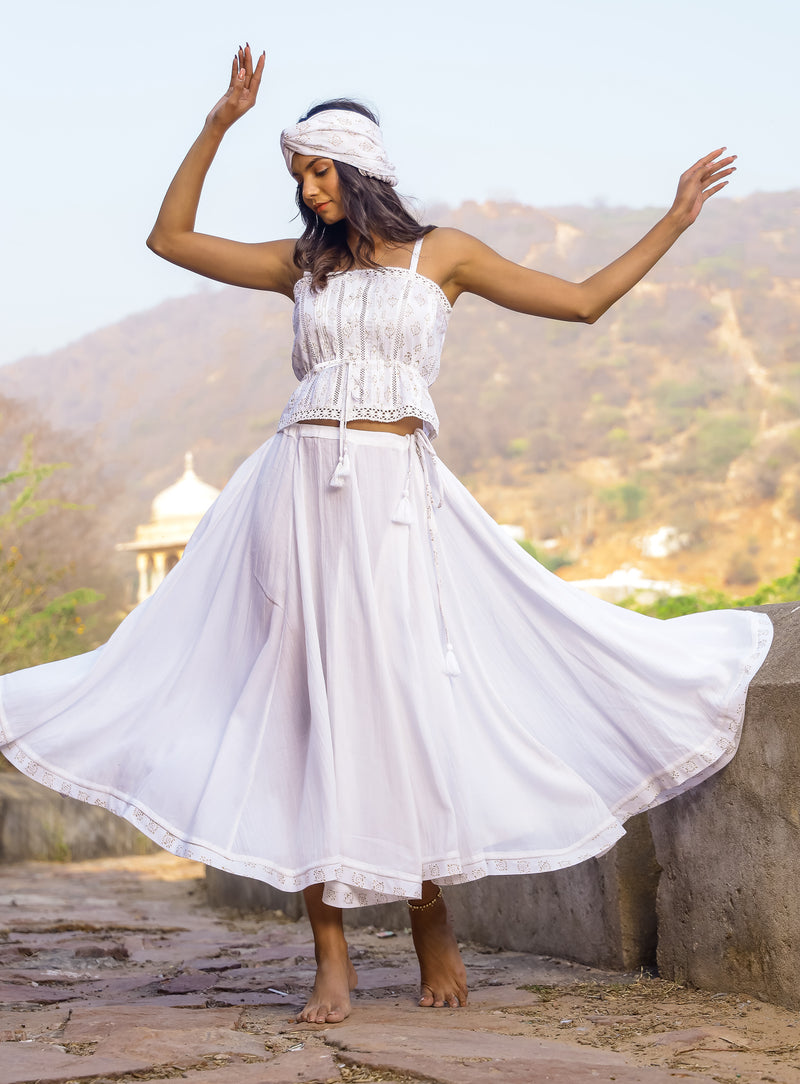 THE NINA BOHO WHITE MAXI SKIRT – Must Love Travel Clothing